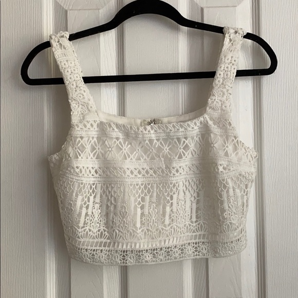 Lulu’s Crotchet Lace Midi Skirt and Crop Top Set - Picture 5 of 8